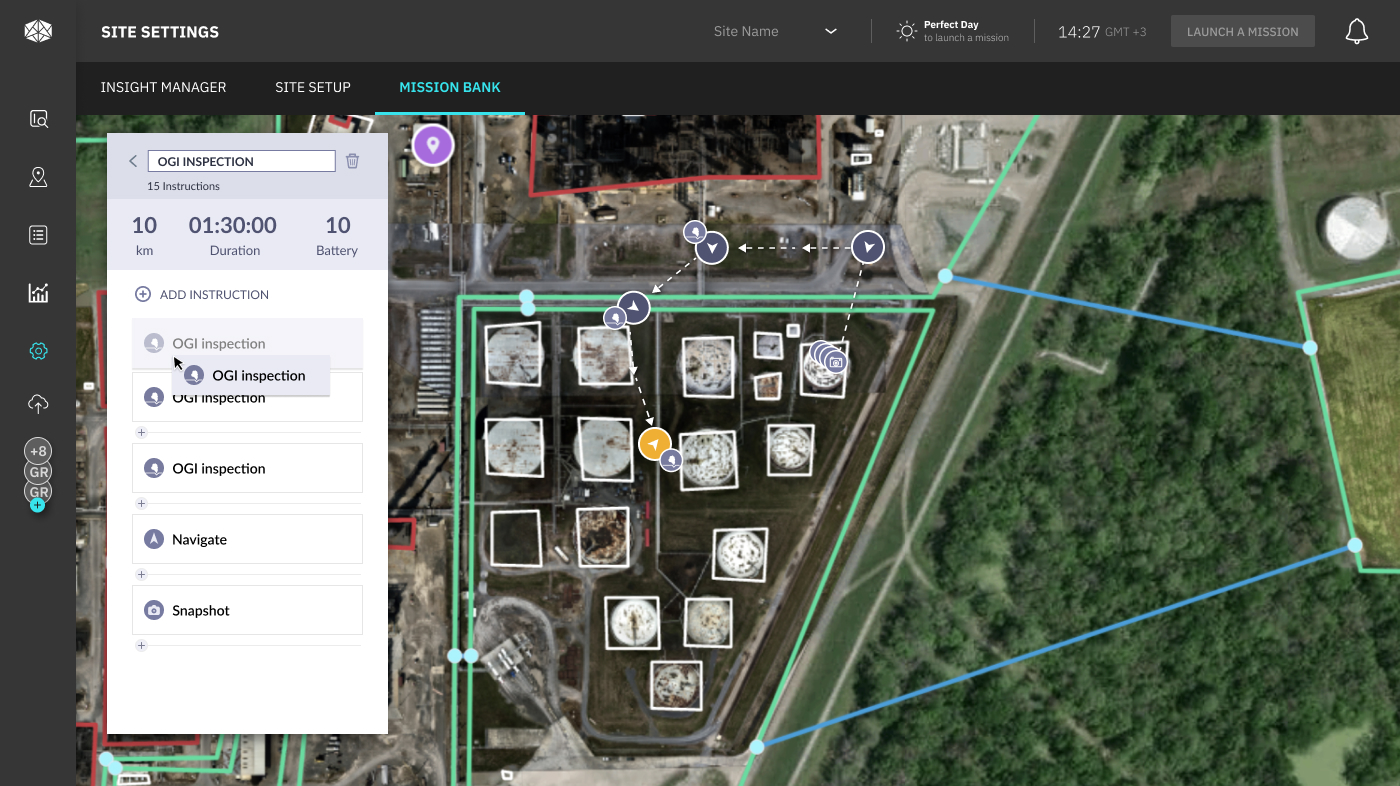 Mission bank drag to edit